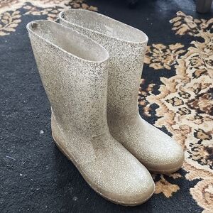 Place Big Girl's Clear Glitter Rain Boots; Size:5